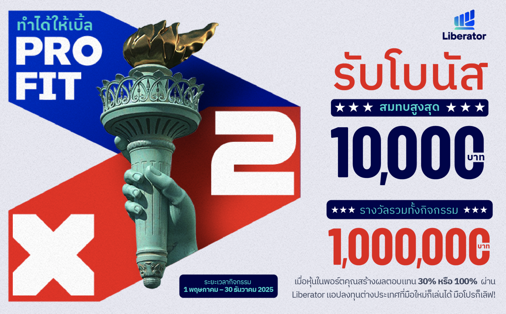 Profit x2 : ทำได้ ให้เบิ้ล | เทรดหุ้น US กับ Liberator